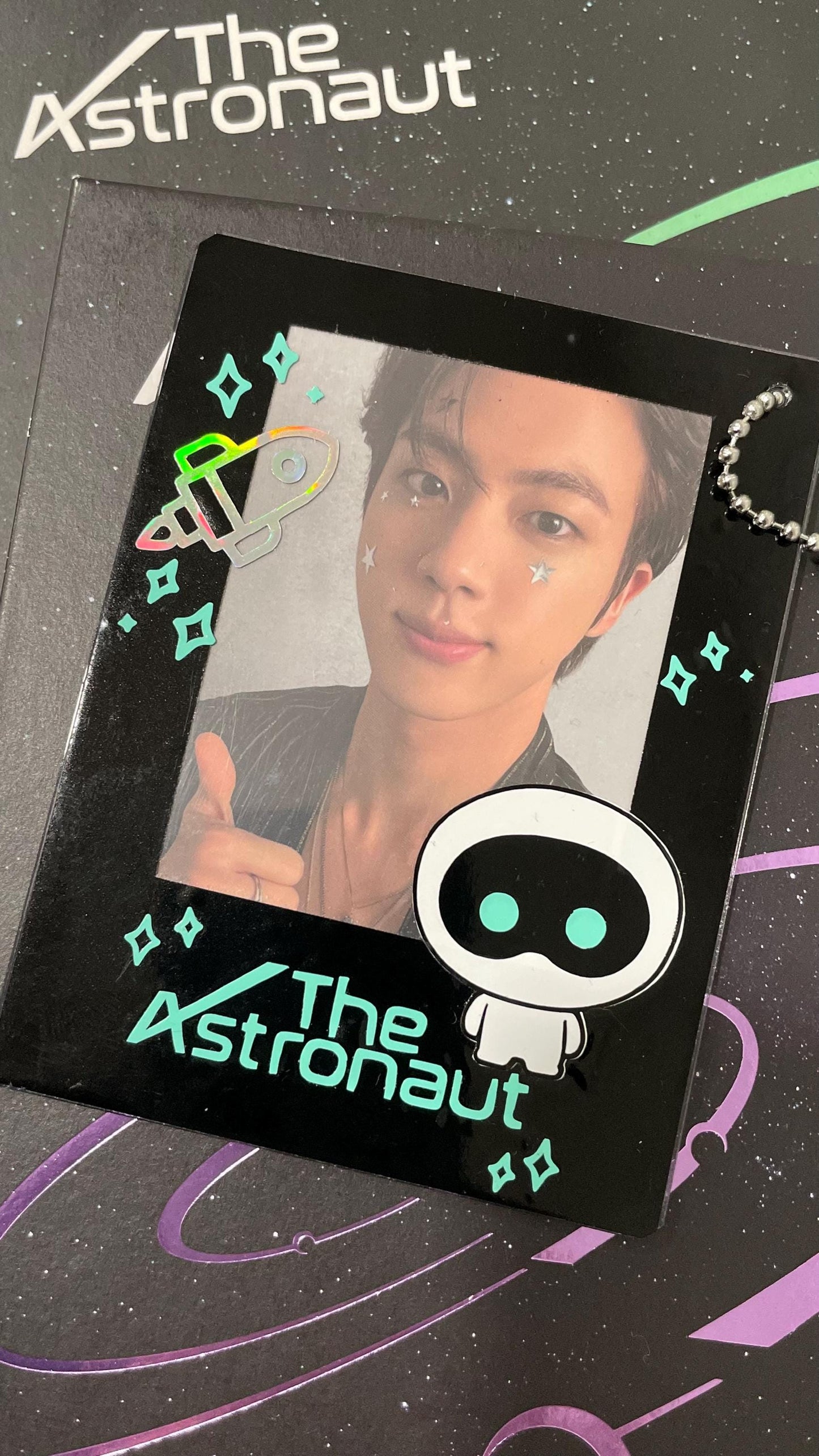 Jin The Astronaut decorated toploader | K-pop | Photocard holder |