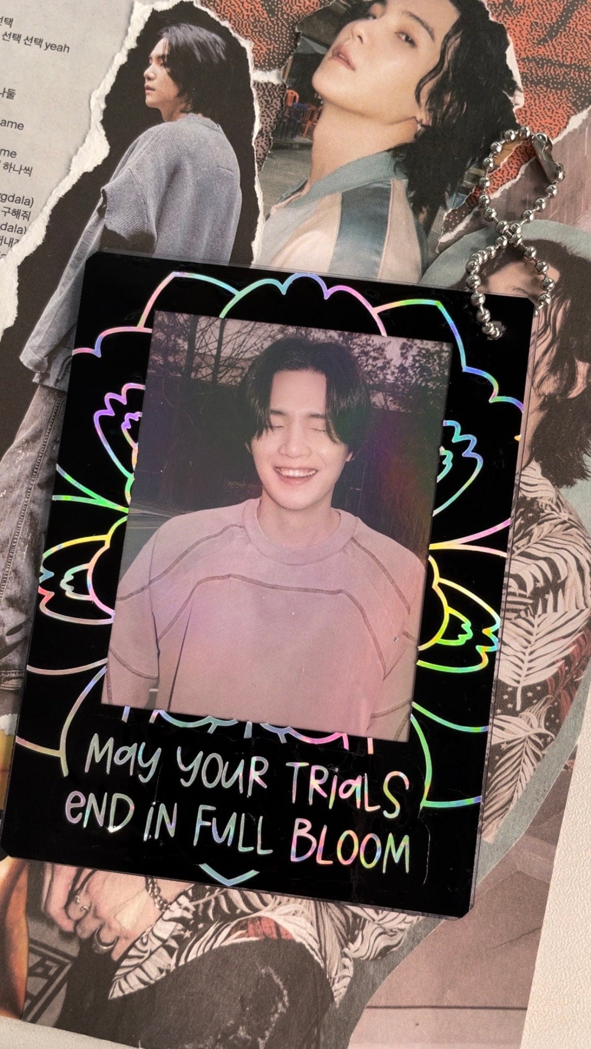 Suga Agust D decorated toploader | K-pop | Photocard holder |