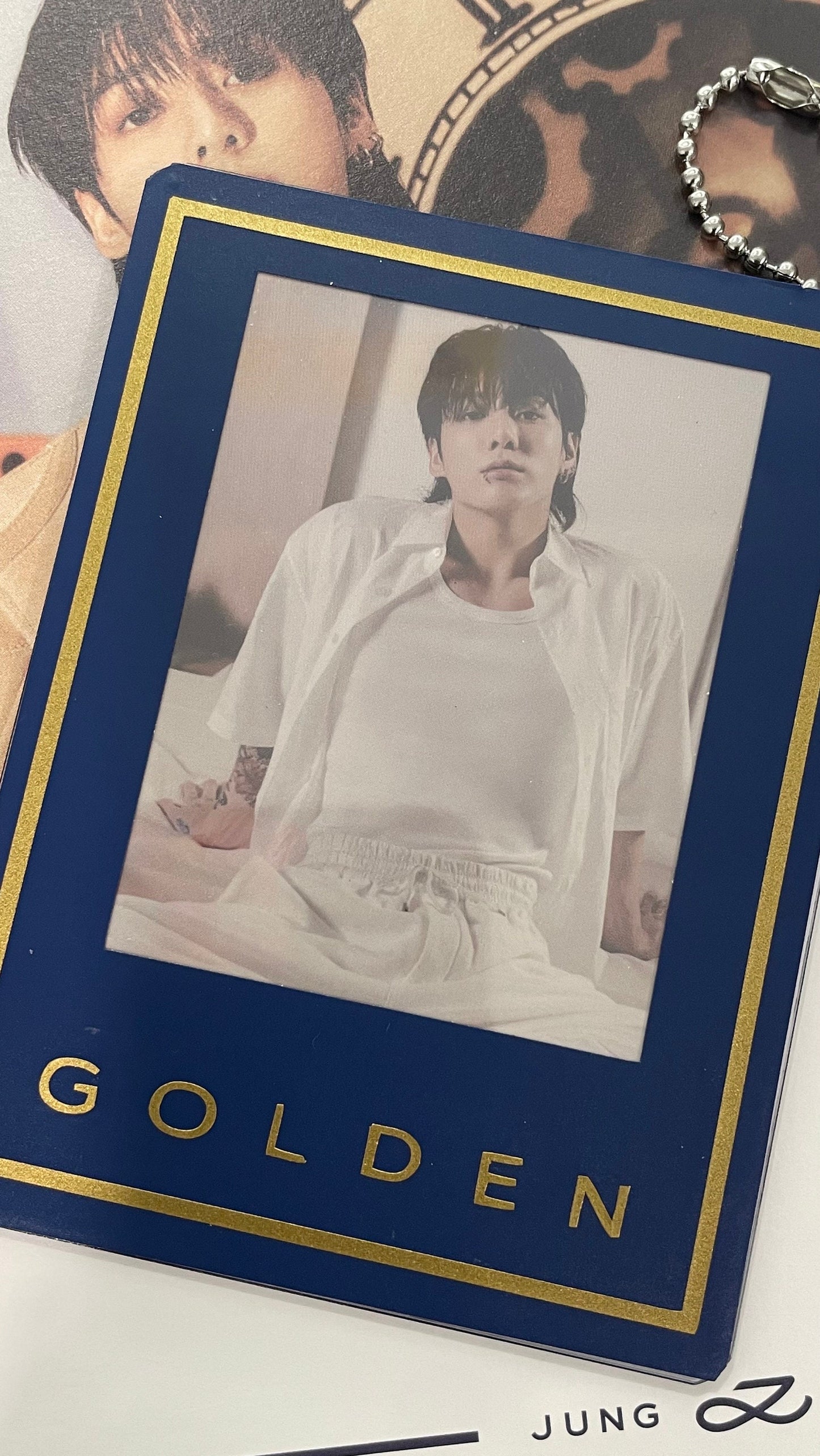 Jung Kook Golden decorated toploader | K-pop | Photocard holder |