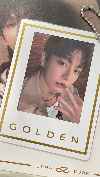Jung Kook Golden decorated toploader | K-pop | Photocard holder |