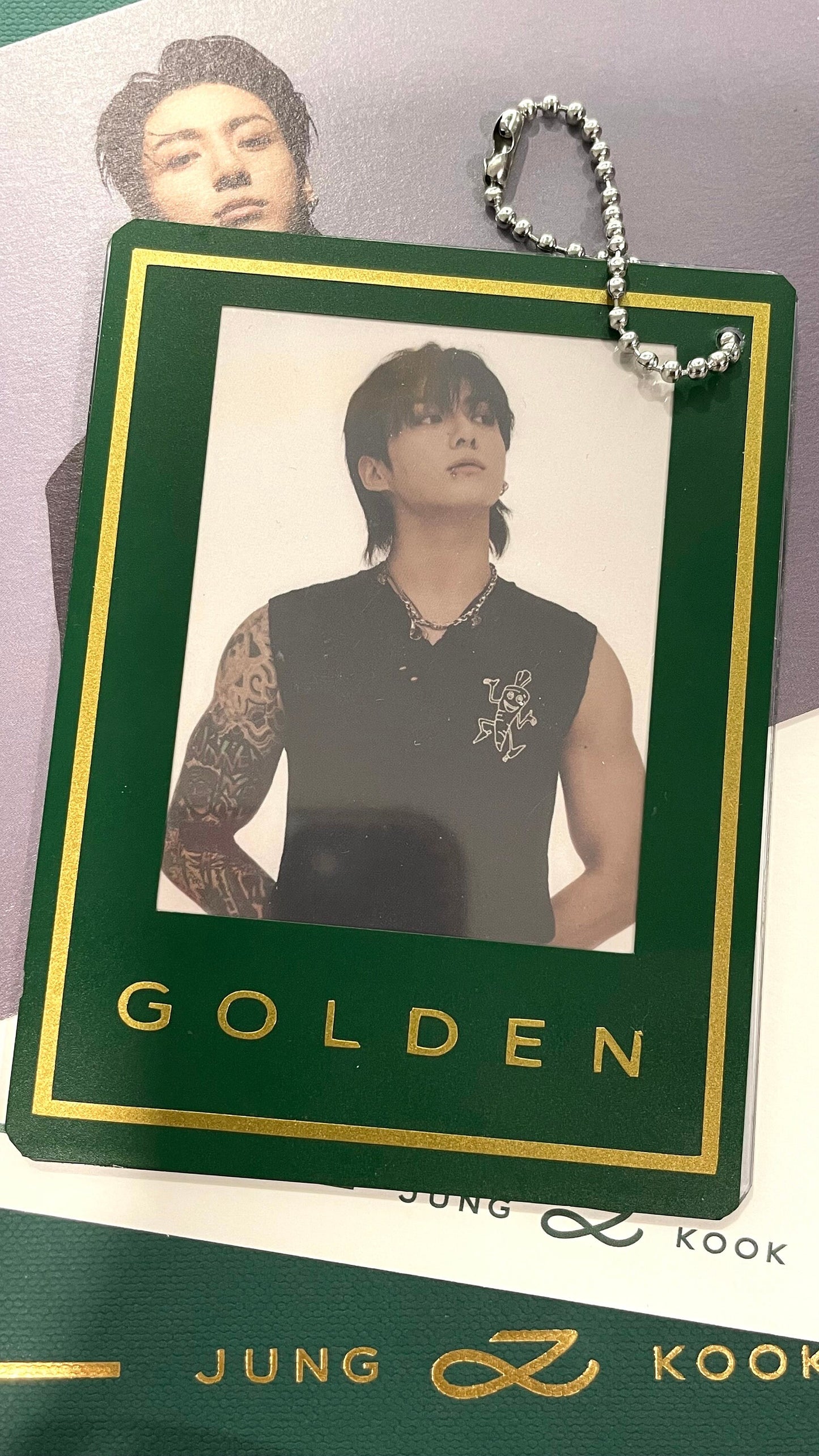 Jung Kook Golden decorated toploader | K-pop | Photocard holder |