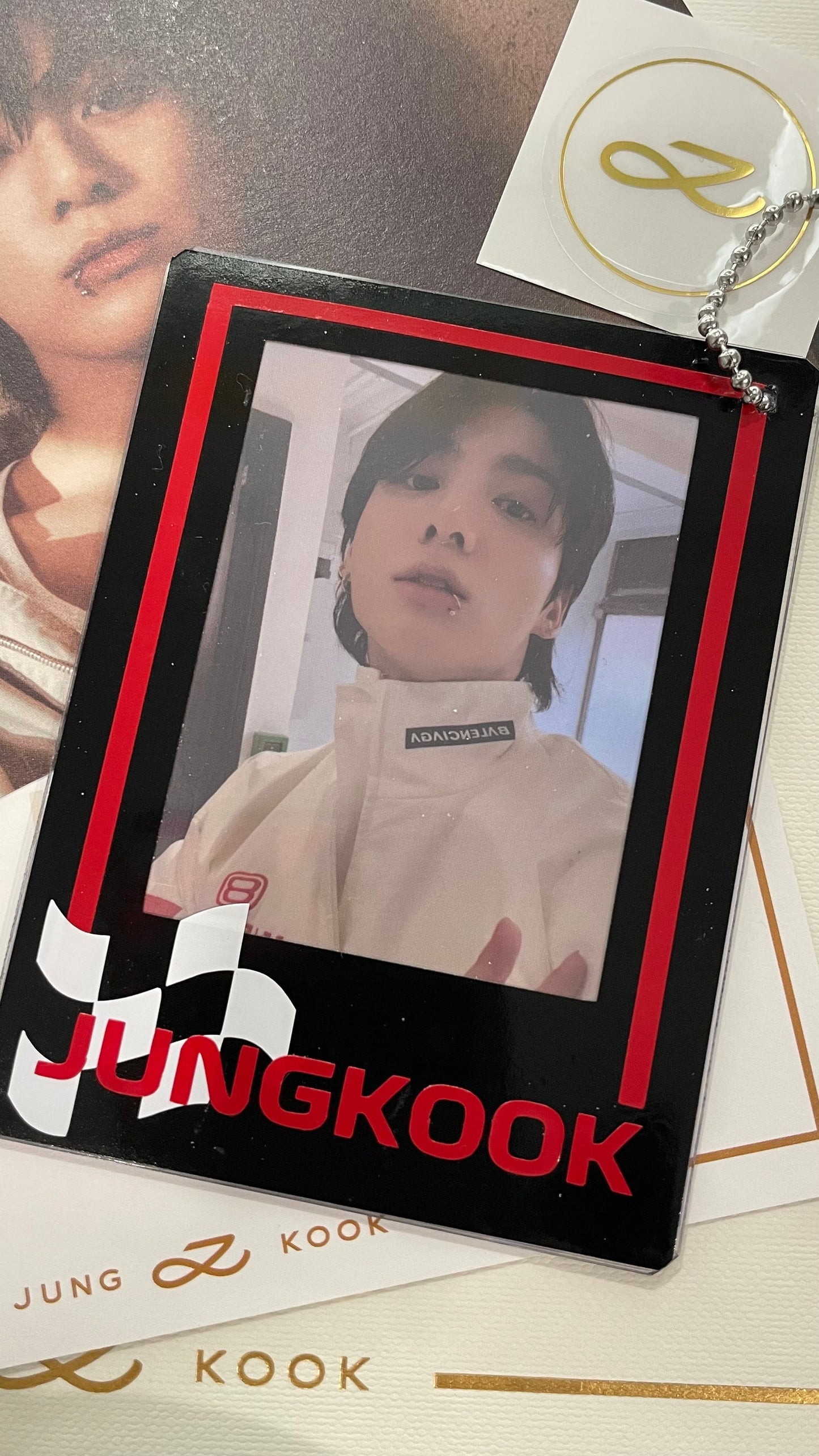 Jung Kook F1 themed decorated toploader | K-pop | Photocard holder |