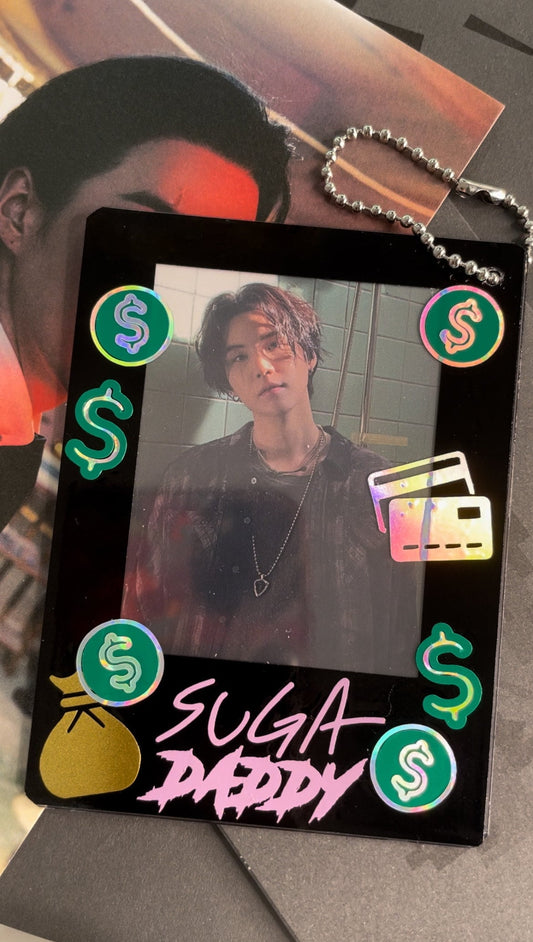 Suga Agust D decorated toploader | K-pop | Photocard holder |